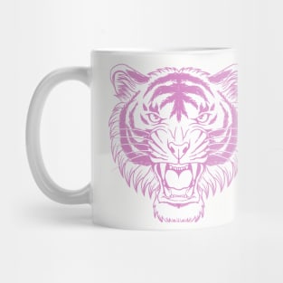 Angry tiger head illustration Mug